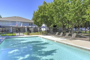 Shimmering swimming pool